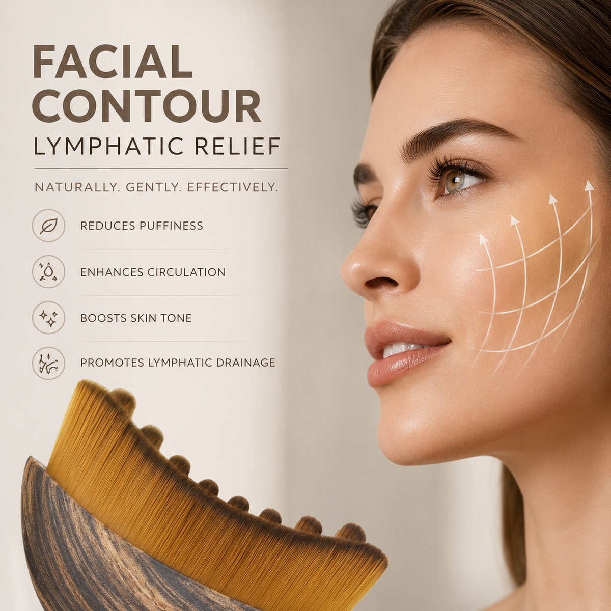 Zenova Lymphatic Face Brush