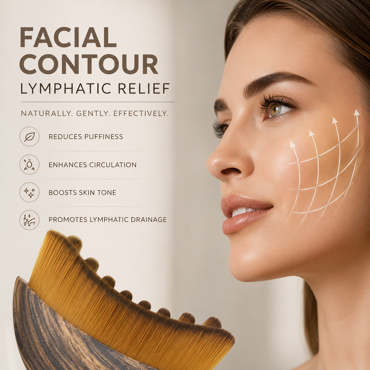 Zenova Lymphatic Face Brush