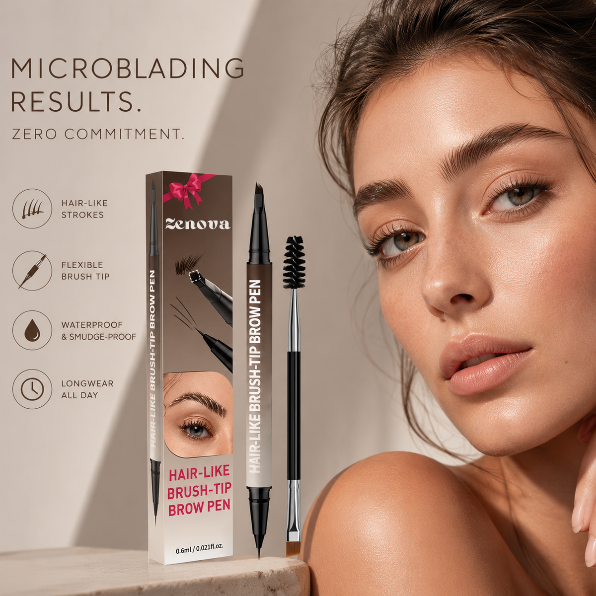 Zenova FeatherStroke 4D Brow Pen